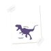 Rawrrr Means I Love You in Dinosaur - Purple Hexagon Print Digital Art Poster