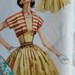 1950's Vintage Sewing Pattern Misses' One-Piece Playsuit, Skirt & Jacket - Size 12 Bust 30" Simplicity 1589