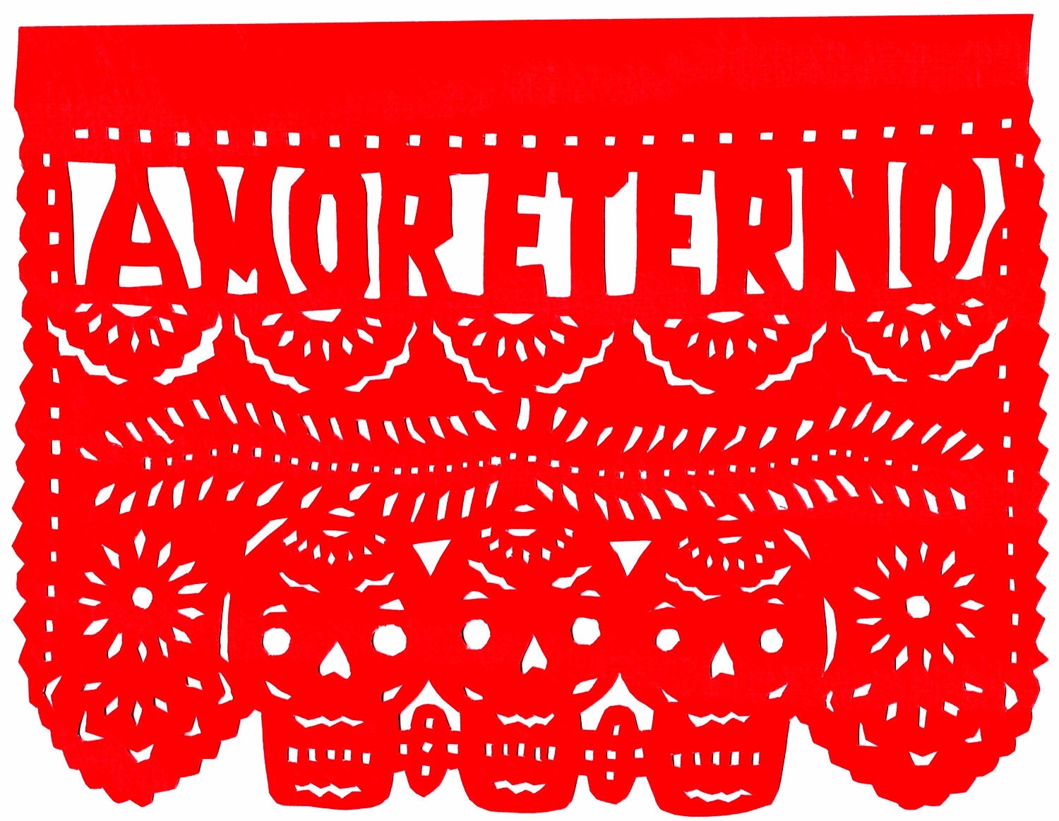 Original Paper Cutting Amor Eterno Love Forever Papel Picado - Wedding Anniversary Engagement COLOR CHOICE