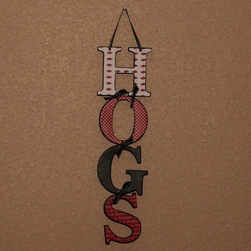 Arkansas Razorback HOGS sign