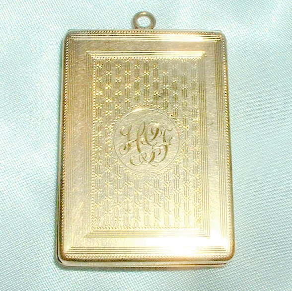 Large Antique Monogrammed Locket