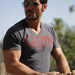 SALE Mens tshirt: gray vneck with rock climbing inspired print by We Are All Smith