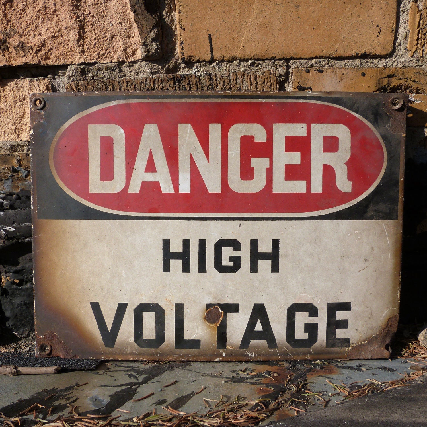 Industrial Danger High Voltage Sign