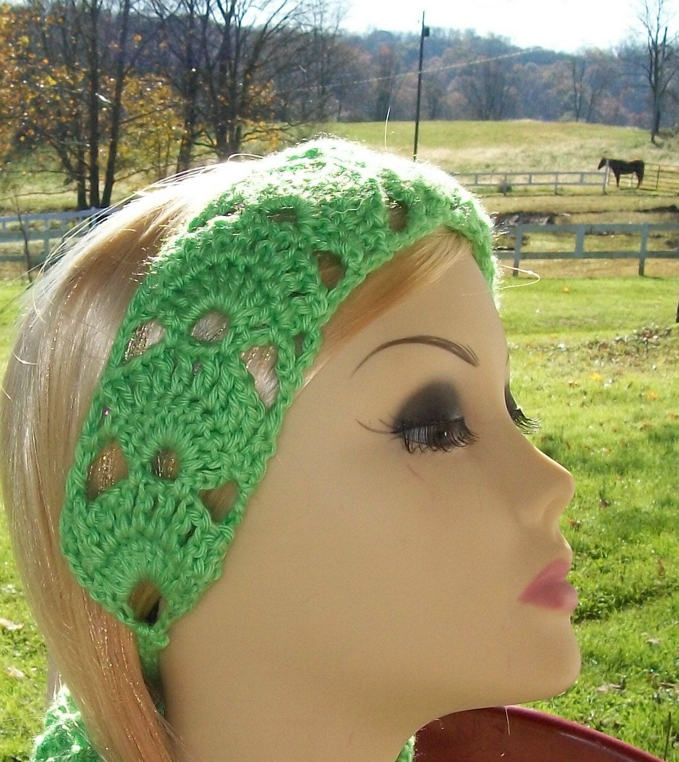 Lime Green Adustable Headband
