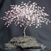 Cherry Blossom Beaded Bonsai Wire Tree Sculpture Bent Trunk Spring Colors - MADE TO ORDER Custom