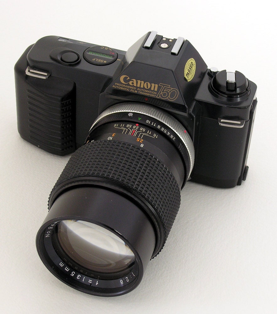 Vintage Canon camera T50 camera with lens