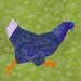 Chicken run paper pieced quilt block pattern PDF