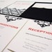 Pocketfold Wedding Invitation Suite, Classic Black and Red - Sample