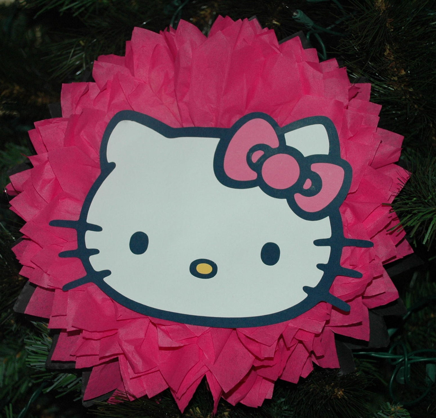 Hello Kitty Decoration -Tissue pom pom - Birthday, shower, bedroom decoration