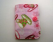 Tea Wallet - Pink and Green Tea Cups