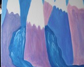 Pastel Mountain Overflow original acrylic painting on canvas