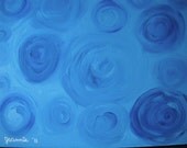 Cosmic Swirls abstract acrylic painting on stretched canvas