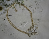 White vintage wedding necklace