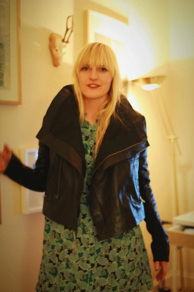 Womens Black Leather Biker Jacket by J.O.D UK8