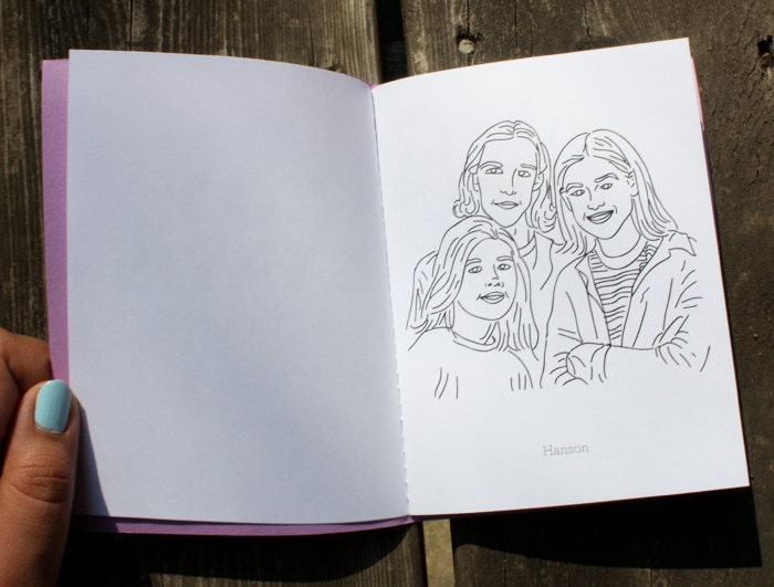 SALE - Boy Bands - A Mini Colouring Book