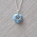 Love sailing - Ship's  Wheel charm necklace - helm and turquoise heart charms on silver chain - nautical jewelry
