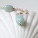 Milky Amazon - Milky aqua beaded earrings - blue - delicate - dangle earrings