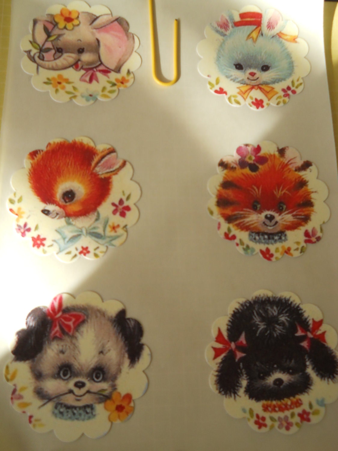 Cute Retro Baby Animals Vintage Kawaii Stickers by Sweetturquoise