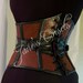 Fantasy woven leather under-bust corset