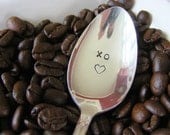 Hand Stamped Silverware Spoon XO Sweetheart Spoon