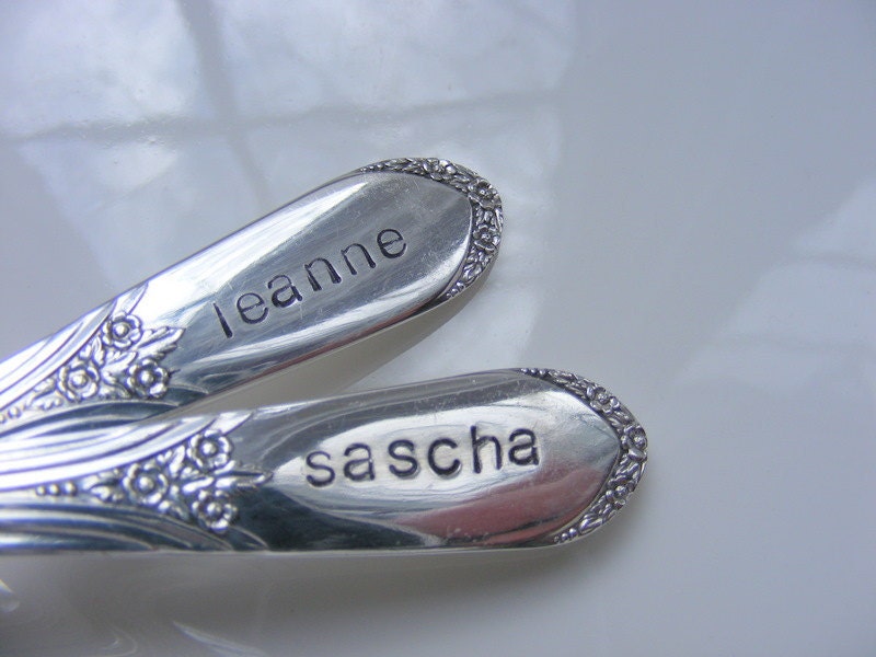 Personalized Hand Stamped Ice Cream Spoons Your Ice Cream My Ice Cream