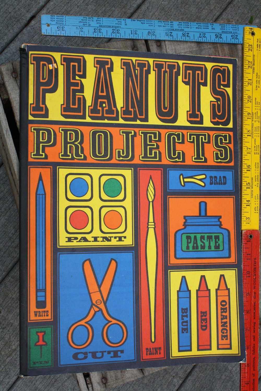 Peanuts Projects Book 1963 Snoopy Charlie Brown 1st Edition Charles M. Schulz Collectible Great Pumpkin Mystery Play SALE REDUCED