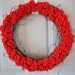 Red Rose Covered Grapevine Wreath, 18 inch