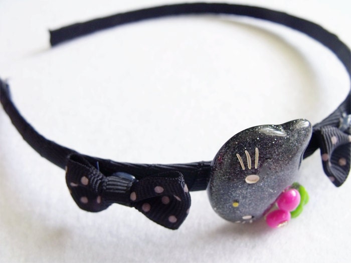 Kawaii Black Hello Kitty Headband