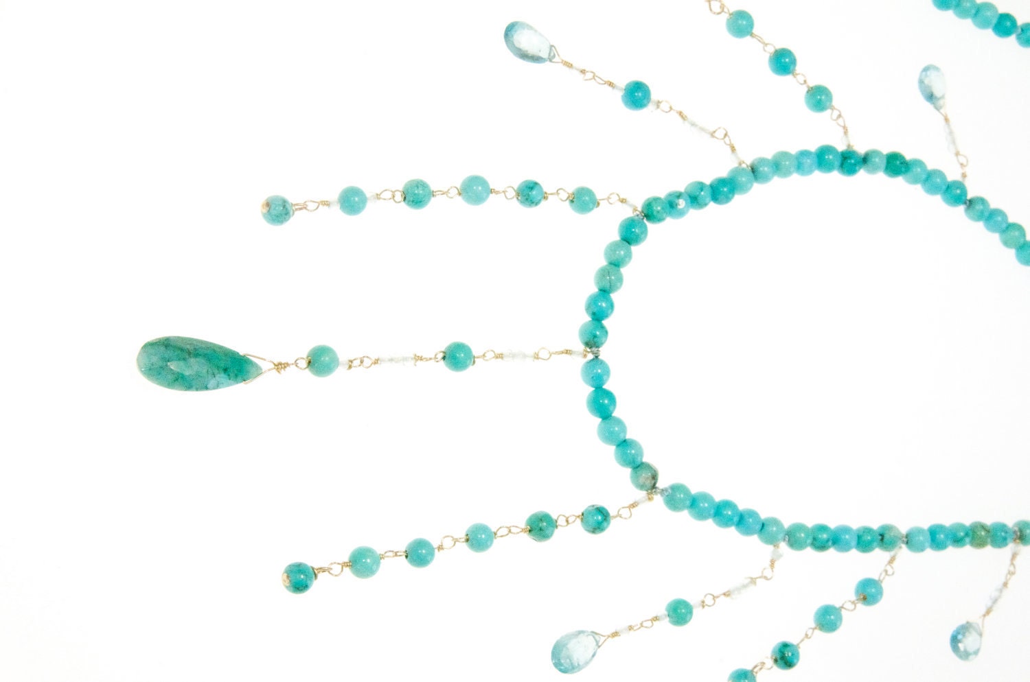 Statement Bridal Necklace/Spring Weddings/Spring Turquoise Trends for Brides