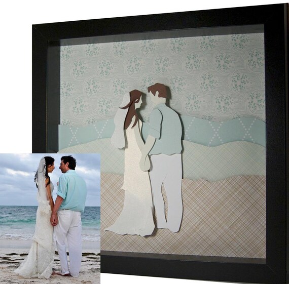 Family portrait - 9"x9" CUSTOM cut paper