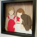Custom cut paper child and family portrait