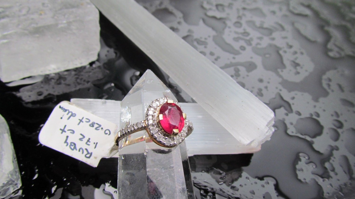 Oval Genuine Ruby (treated) Ring in 14k Yellow Gold with Diamond Halo Wedding Anniversary Ring Engagement Ring Bridal Jewelry
