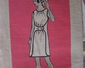 Vintage Sewing Pattern 1960s Summer Wrap Front Dress