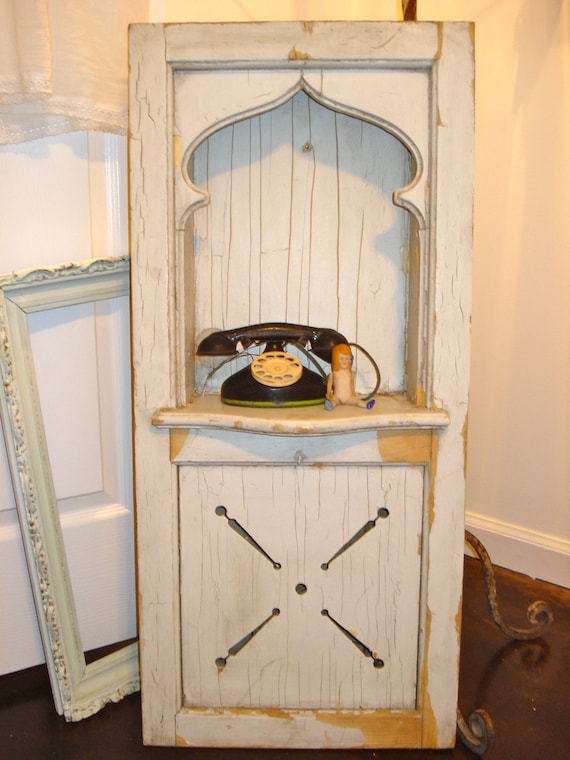 architectural salvage gothic phone nook by paddywhacks on Etsy