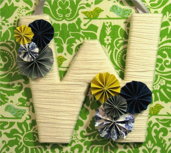 Large Initial Fan Wreath Gorgeous Custom Gift Under 35 Dollars
