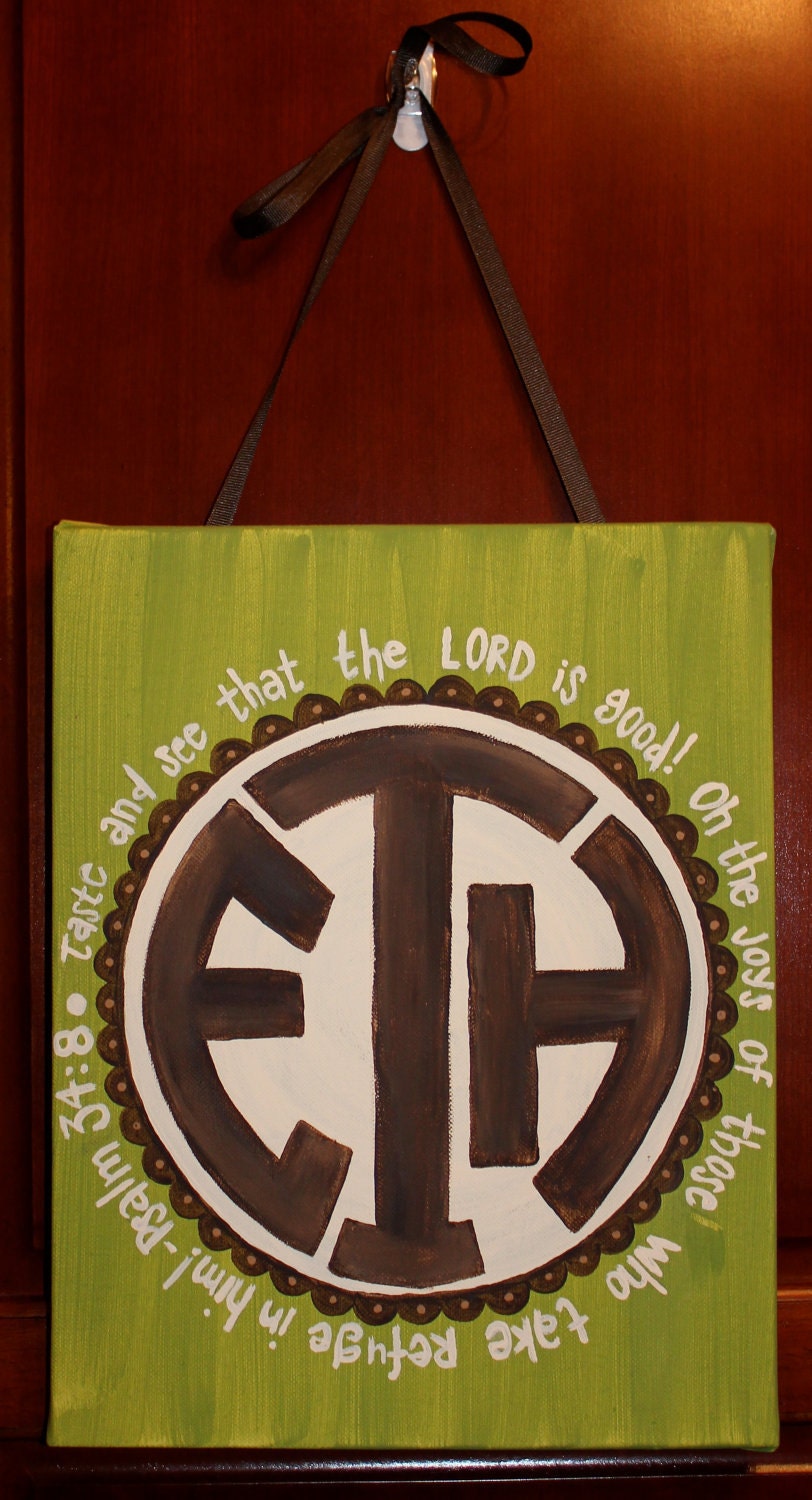 16x20-inch Customized Monogram Painting - GREAT Baby Gift