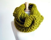 Scarf, Infinity Scarf, Circular Scarf, Neck Warmer (The Abington Warmer in Lemongrass)