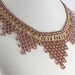 Brown, Copper Harlequin Seed Beaded Necklace