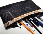 Cammo print pencil, school supply holder for binder, backpack