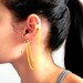 Double Piercing Cascading Chain Ear Cuff - Gold