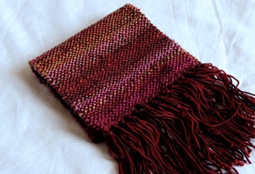 Jolly Roger - Handwoven Handspun Scarf