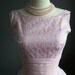 1950s 60s Vintage Pink Lace Tea Length Prom Party Dress Peggy Sue XS/Small