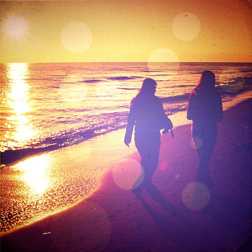 Goodbye Summer Friends Beach 8"x8" Photograph For Cafe Bar Pub Hotel Restaurant Nursey Home Office Fine Art Wall Decor