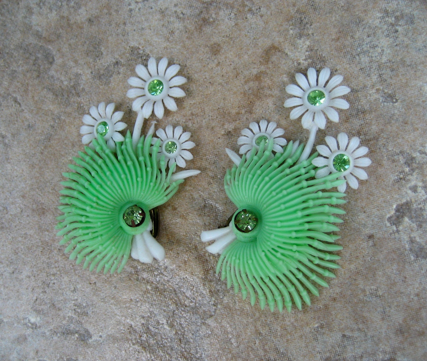Plastic Flower Earrings