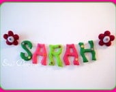 SARAH Banner  Room, Felt Garland for Children