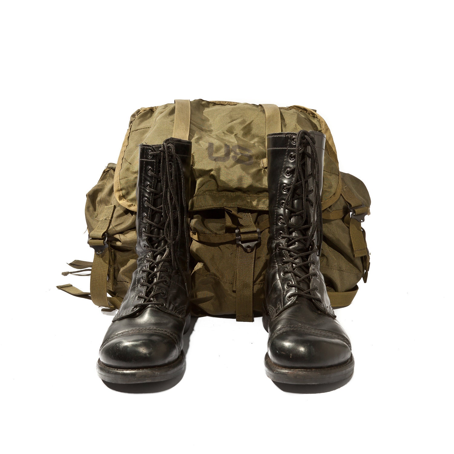 Vintage Corcoran Jump Boots Authentic Military Issue Combat Gear Soldier's Size 8 1/2 E