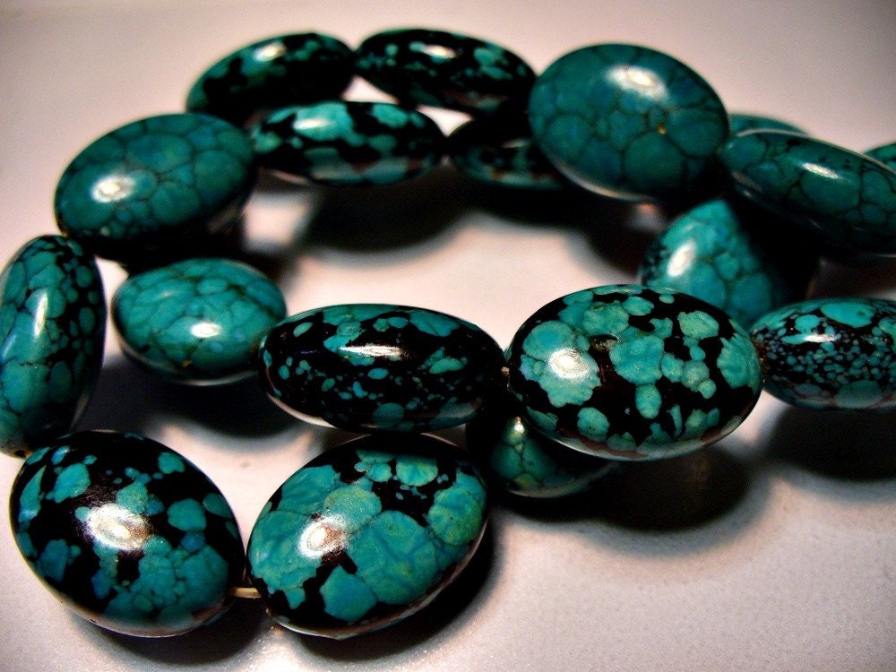 16 - 14x18MM Mosaic Turquoise Gemstone Beads