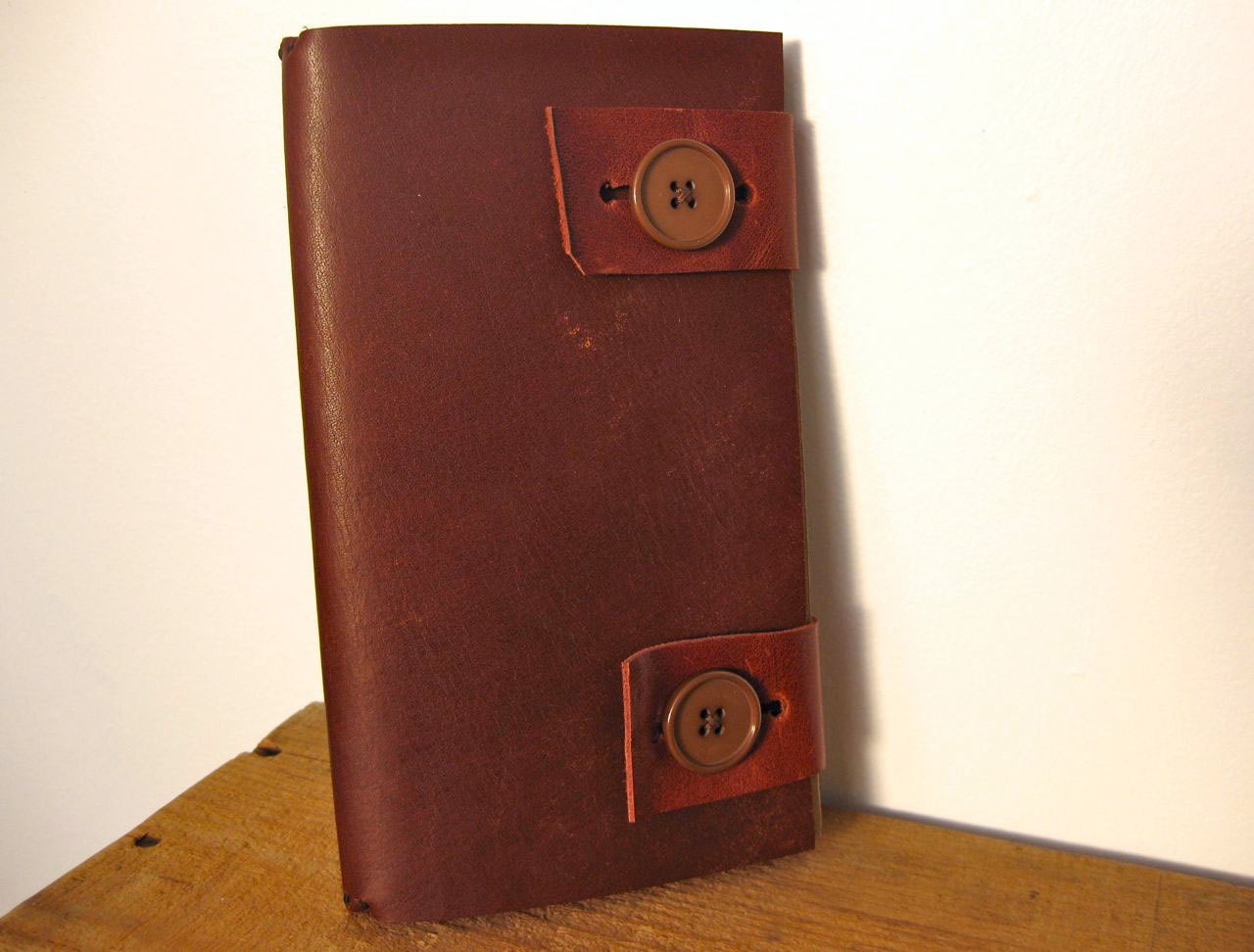 CUSTOM for CaroleLucy: Refillable with Button Closure and two blank journal inserts- "the Gloria II"