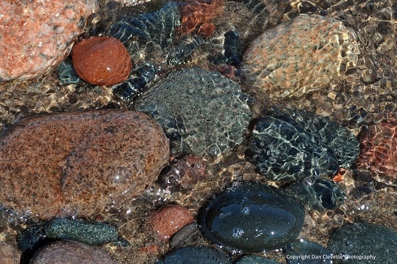 Rocks in Rippling Water, Nature, Landscape, Photo, Photography, Print, "Rocks"