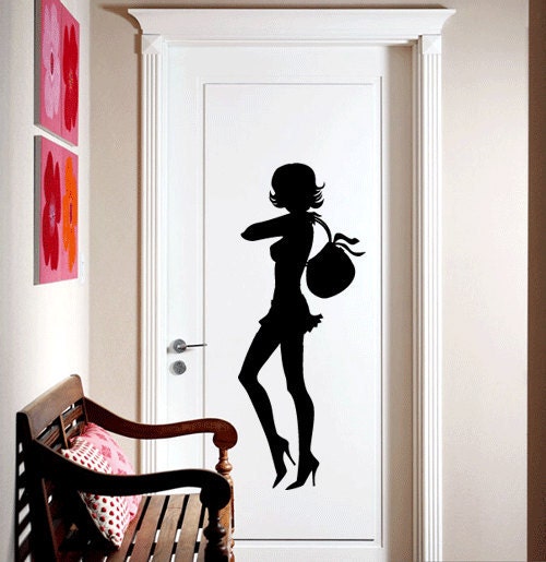Sexy Girl Silhouette Vinyl Wall Art Decals By Idgrams On Etsy